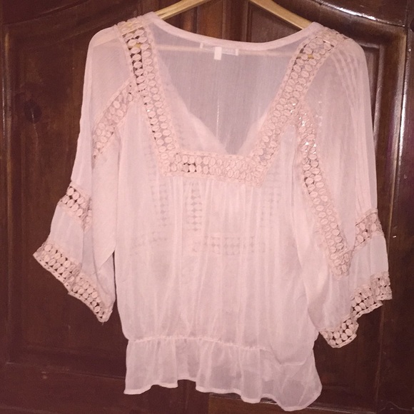 Blush boho sheer top small - Picture 4 of 5